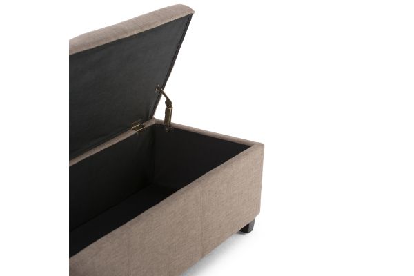 Avalon Storage Ottoman Bench - Fawn Brown