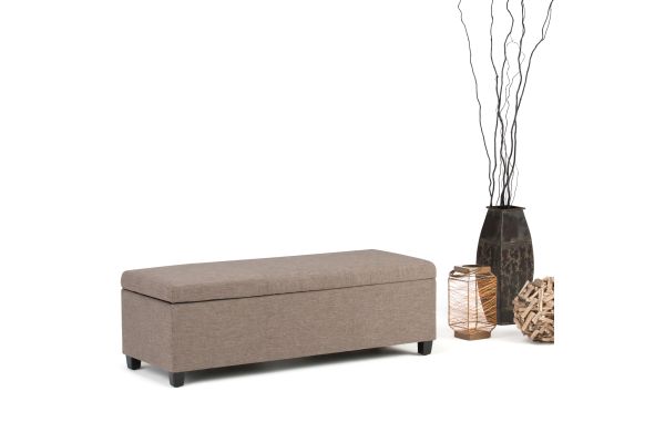 Avalon Storage Ottoman Bench - Fawn Brown