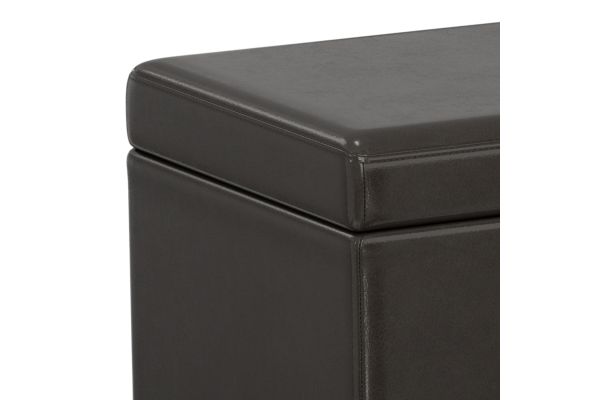 Avalon Extra Large Storage Ottoman Bench - Tanners Brown