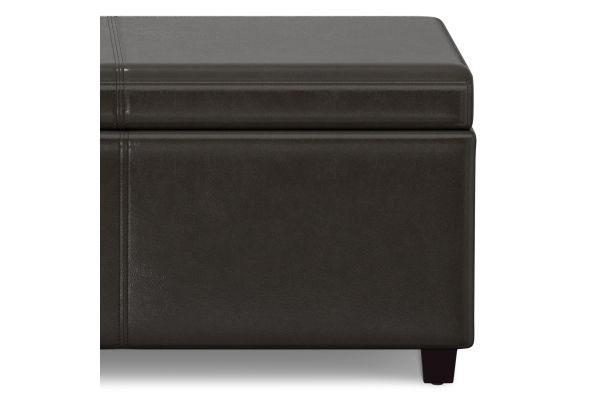 Avalon Extra Large Storage Ottoman Bench - Tanners Brown