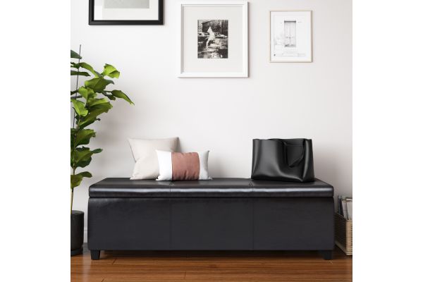 Avalon Extra Large Storage Ottoman Bench - Tanners Brown