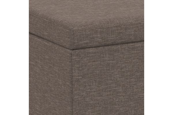 Avalon Extra Large Storage Ottoman Bench - Fawn Brown