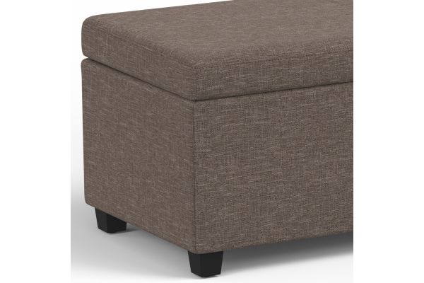 Avalon Extra Large Storage Ottoman Bench - Fawn Brown