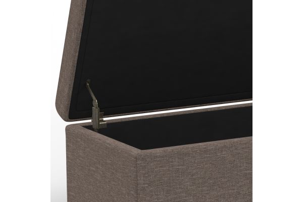 Avalon Extra Large Storage Ottoman Bench - Fawn Brown