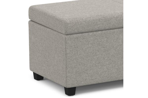 Avalon Extra Large Storage Ottoman Bench - Cloud Grey