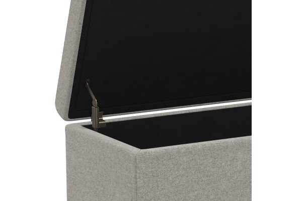 Avalon Extra Large Storage Ottoman Bench - Cloud Grey