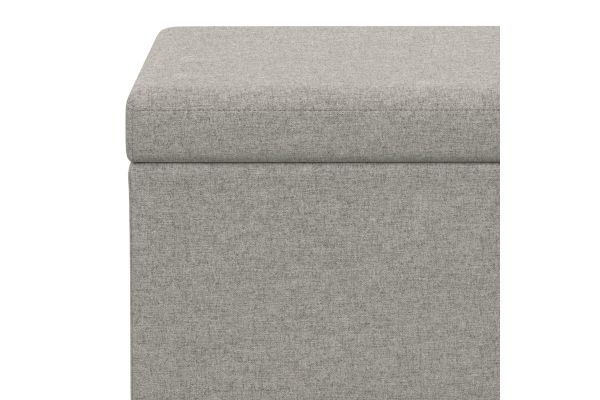 Avalon Extra Large Storage Ottoman Bench - Cloud Grey