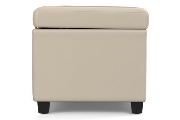 Avalon Extra Large Storage Ottoman Bench - Satin Cream