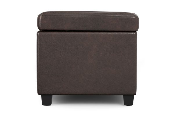 Avalon Extra Large Storage Ottoman Bench - Distressed Brown