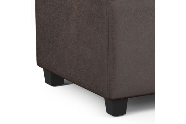 Avalon Extra Large Storage Ottoman Bench - Distressed Brown