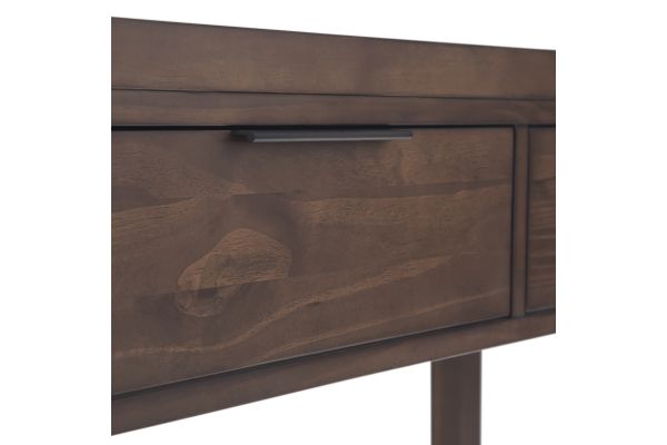 Hollander Wide Console Table - Warm Walnut Brown