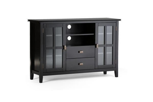 Artisan Tall TV Media Stand - Rich Black