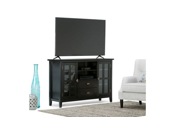 Artisan Tall TV Media Stand - Rich Black