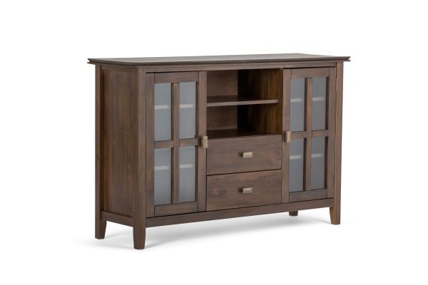 Artisan Tall TV Media Stand - Natural Aged Brown