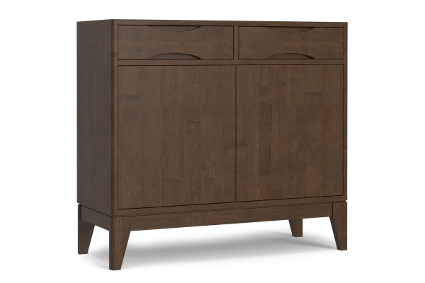 Harper Entryway Storage Cabinet - Dark Walnut Brown