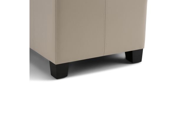 Dover Storage Ottoman Bench - Satin Cream