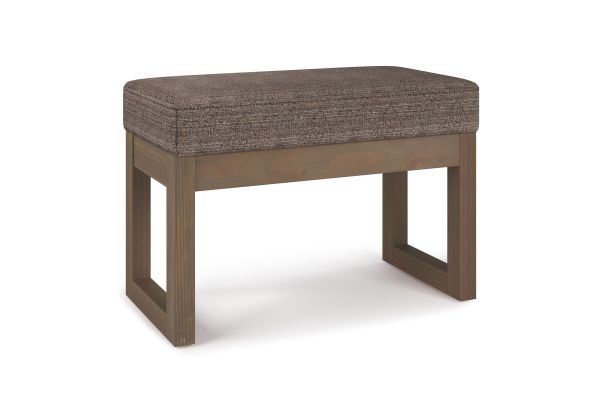 Milltown Footstool Small Ottoman Bench - Mink Brown