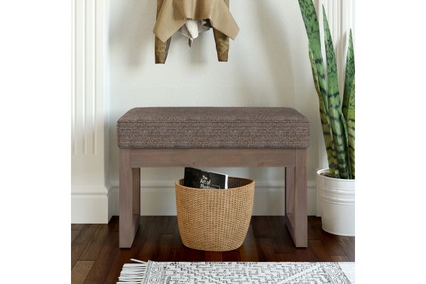 Milltown Footstool Small Ottoman Bench - Mink Brown