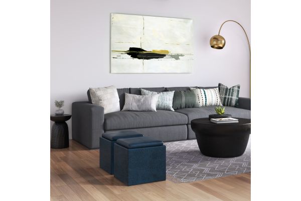 Rockwood Cube Storage Ottoman with Tray