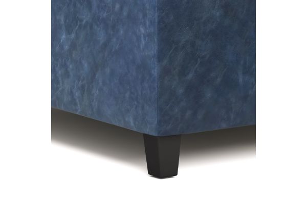 Harrison Coffee Table Storage Ottoman - Denim Blue