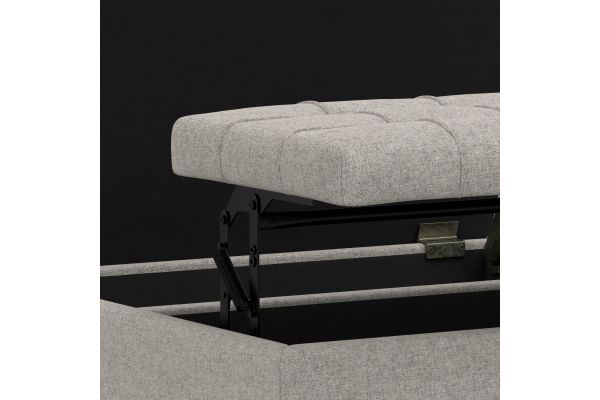 Harrison Small Square Coffee Table Storage Ottoman - Cloud Grey