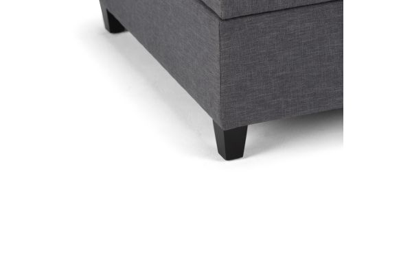 Ellis Coffee Table Storage Ottoman - Slate Grey
