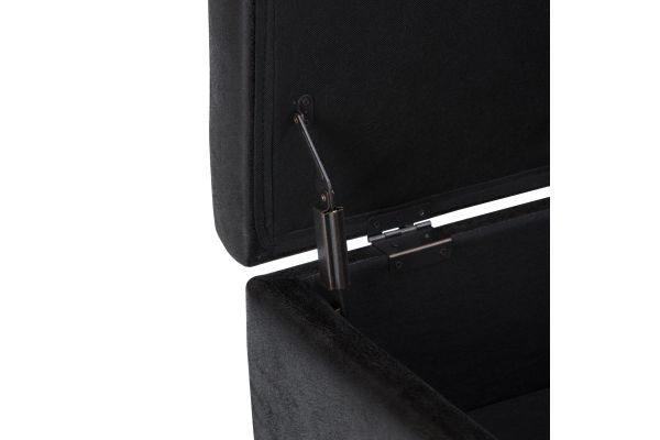 Owen Coffee Table Storage Ottoman - Black