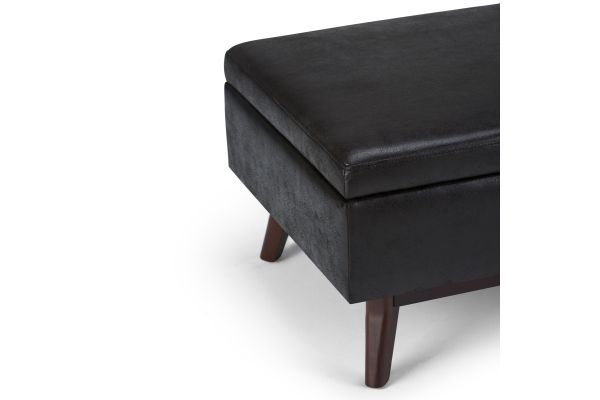 Owen Coffee Table Storage Ottoman - Black
