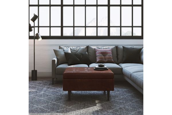 Shay Mid Century Small Coffee Table Storage Ottoman