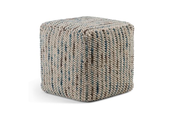 Zoey Woven Cube Pouf