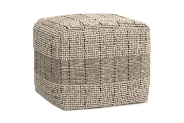 Elmer Square Woven Pouf