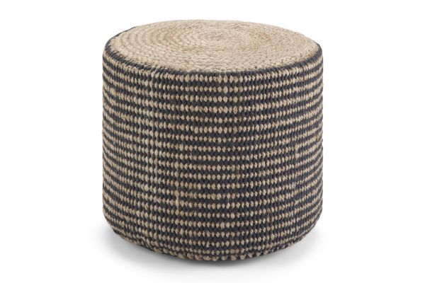 Larissa Round Braided Pouf
