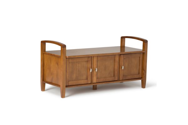Warm Shaker Entryway Storage Bench