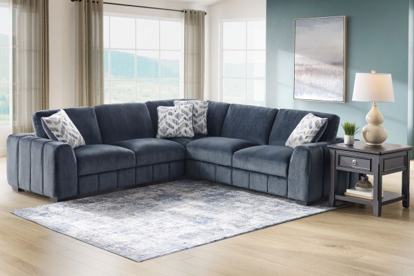 Overnight Blue 3-Piece Sectional