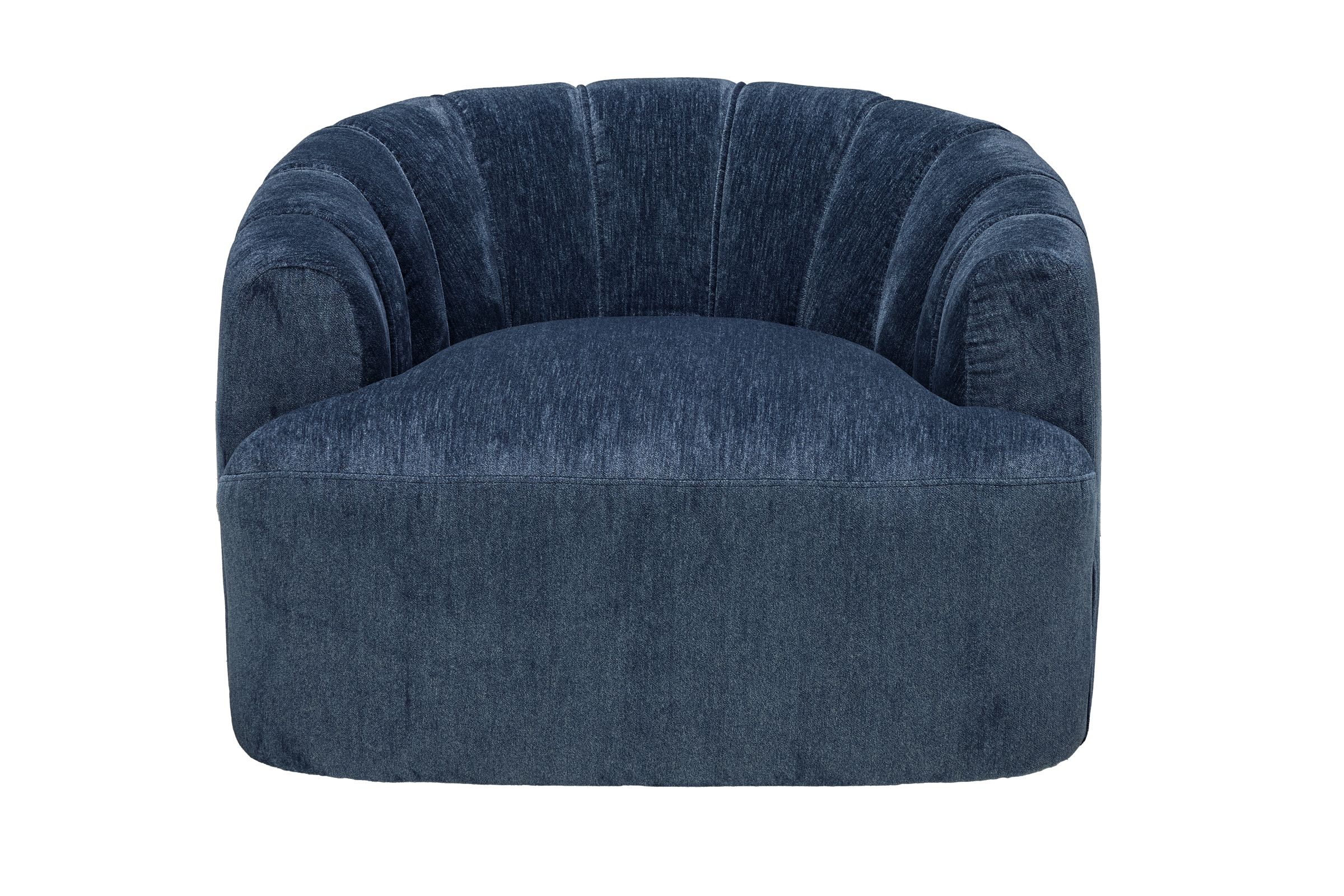 Overnight Blue Swivel Chair