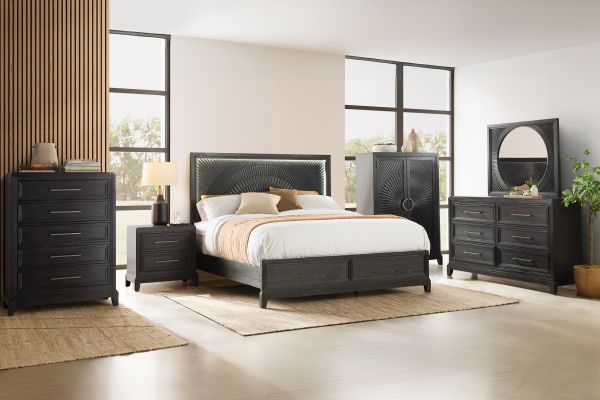 Meredith Black 3-Piece King Bedroom Set
