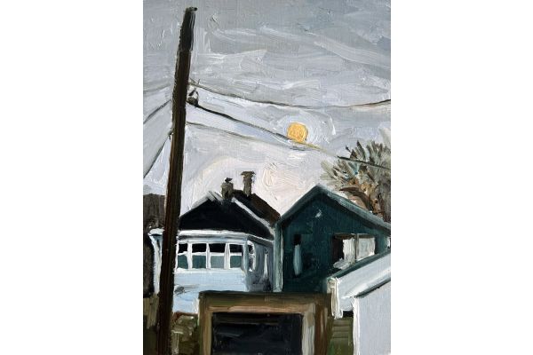 “Cold Moon near the Train Station” by Kaysi Grimes