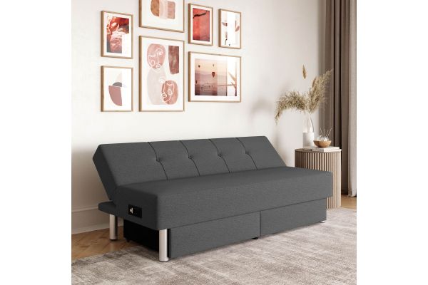 Serta Westchester Convertible Sofa in Charcoal