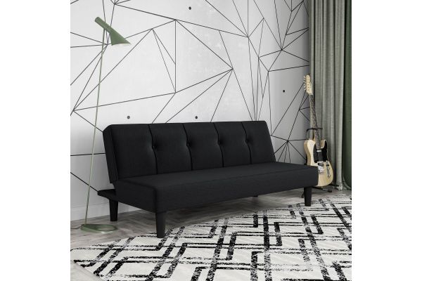 Serta Lansing Convertible Sofa in Black