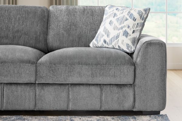 Overnight Grey 3-Piece Sleeper Sectional with Dual Chaises