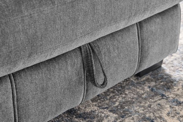 Overnight Grey 3-Piece Sleeper Sectional with Dual Chaises