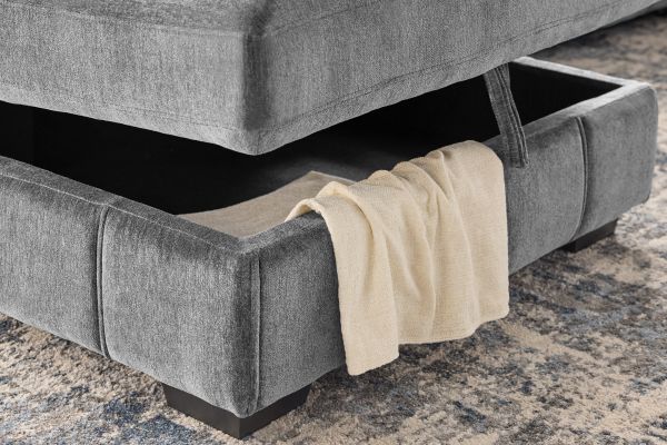 Overnight Grey 3-Piece Sleeper Sectional with Dual Chaises