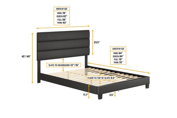 Parker Full Platform Bed - Black