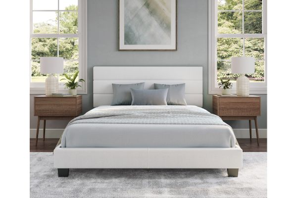 Parker Twin Platform Bed - White