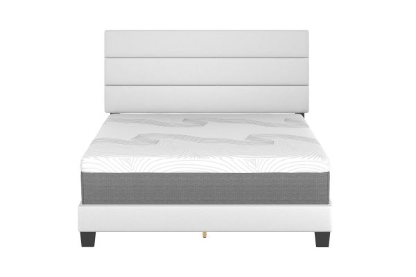 Parker King Platform Bed - White
