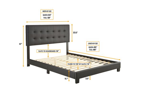 Ripley Queen Platform Bed - Black