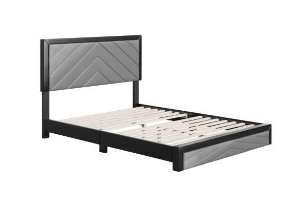 Angelica Queen Platform Bed - Grey