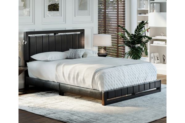 Bethel Full Platform Bed - Black