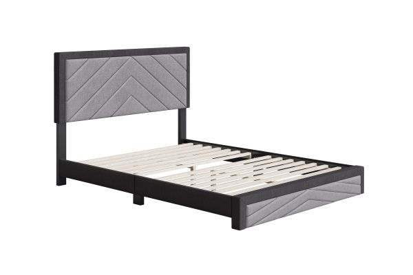 Batavia Full Platform Bed - Grey