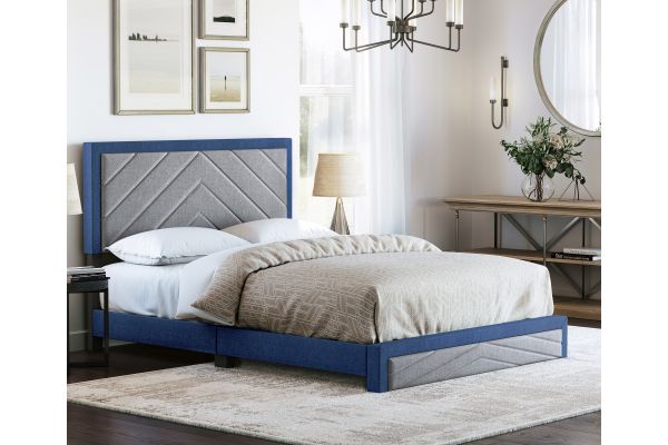Batavia Full Platform Bed - Blue
